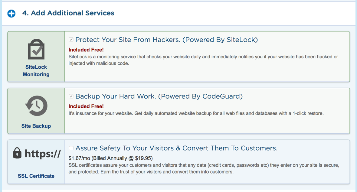 Hosting Additional Options